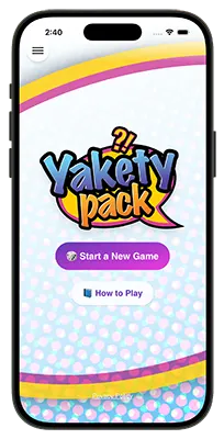 Yakety Pack App Home Screen