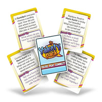 Fanned Parent Power-Up question cards with the Yakety Pack card back